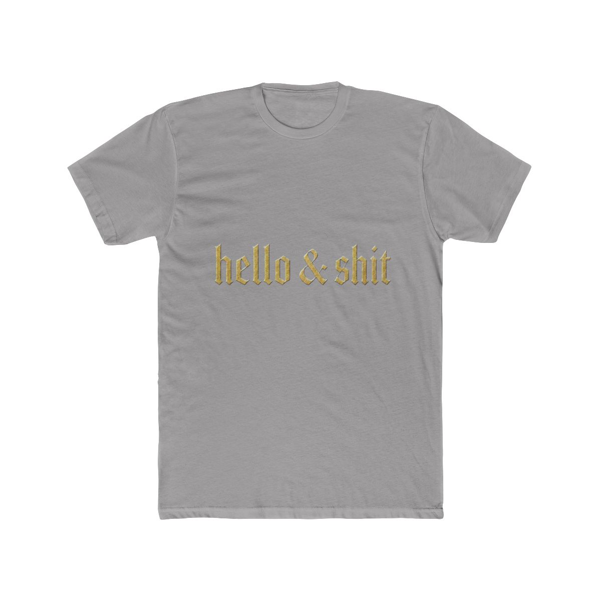 Gold Hello & Shit Tee | Leo Skepi - Official t-shirts merchandise