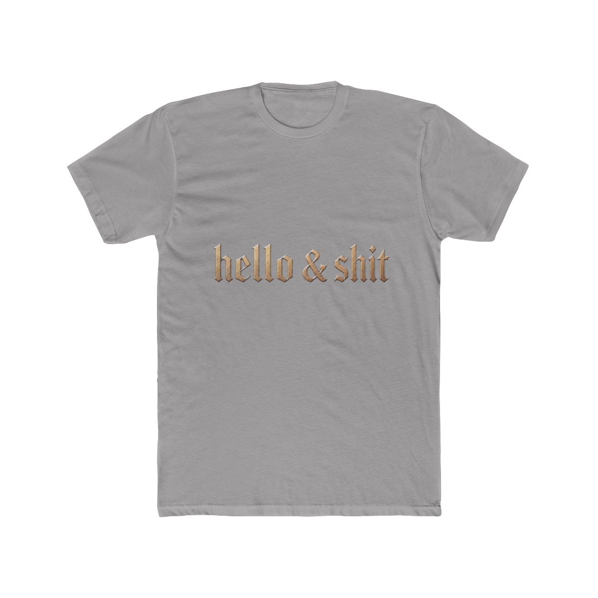 Gold Hello &amp; Shit Tee - Leo Skepi Merch - Official t-shirts merchandise