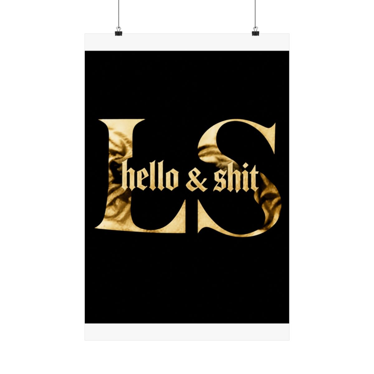 Leo Skepi Gold Hello And Shit Posters and Art - Official posters merchandise