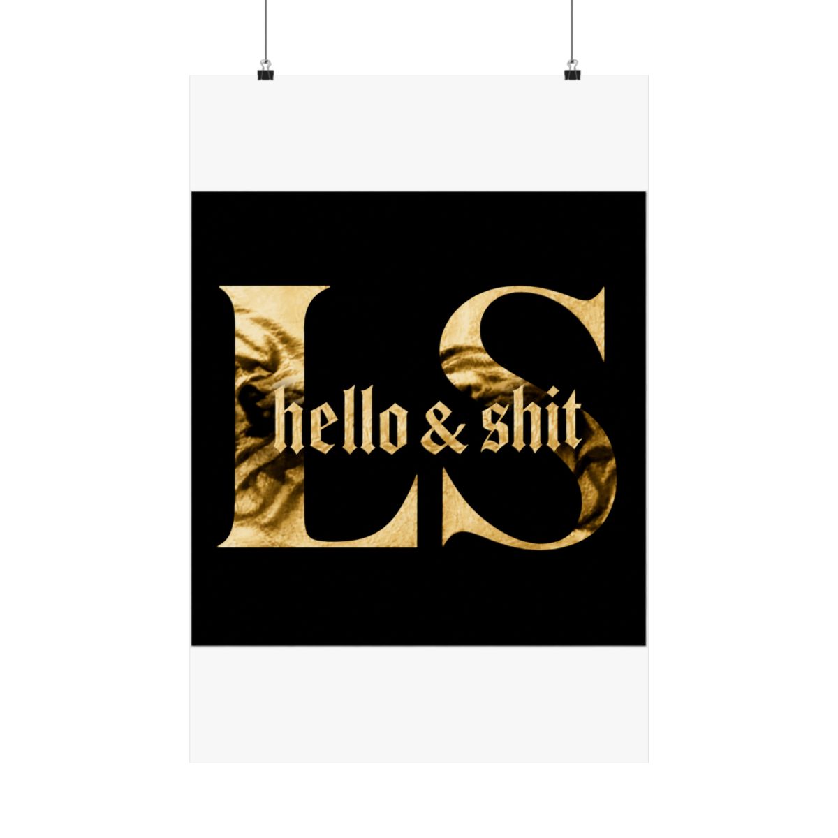 Gold Hello And Shit Leo Skepi Posters and Art - Official posters merchandise