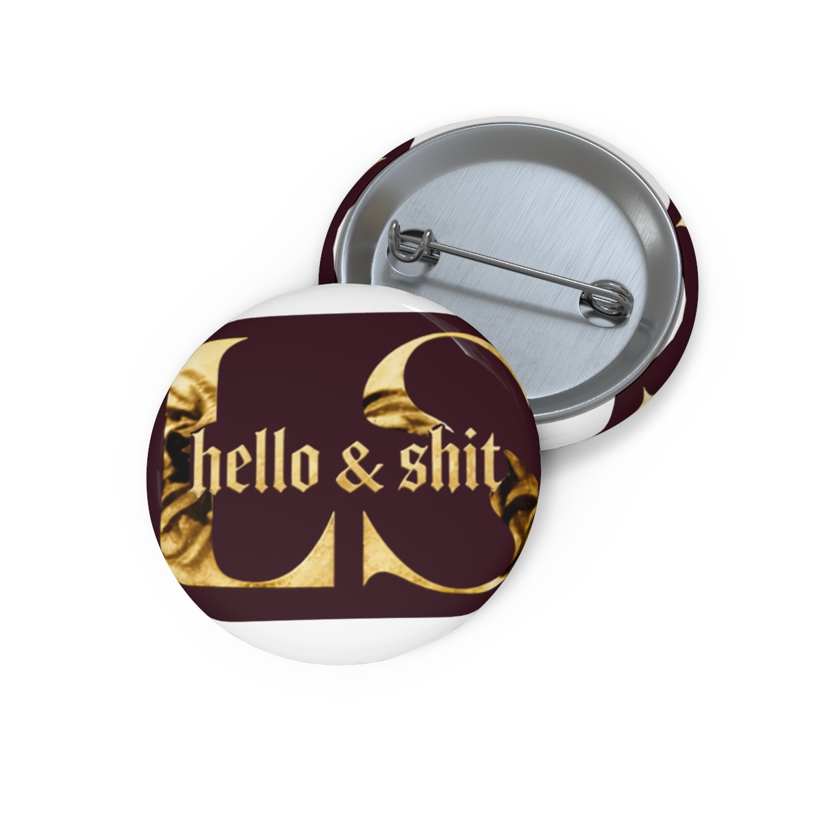 Leo Skepi Gold Hello And Shit Pin - Official Creator merchandise