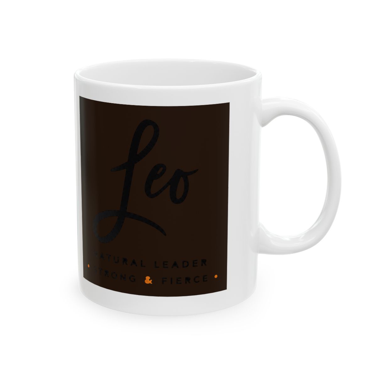 Leo Horoscope Modern Fun Birthday Script Zodiac Two-Tone Coffee Mug | Leo Skepi