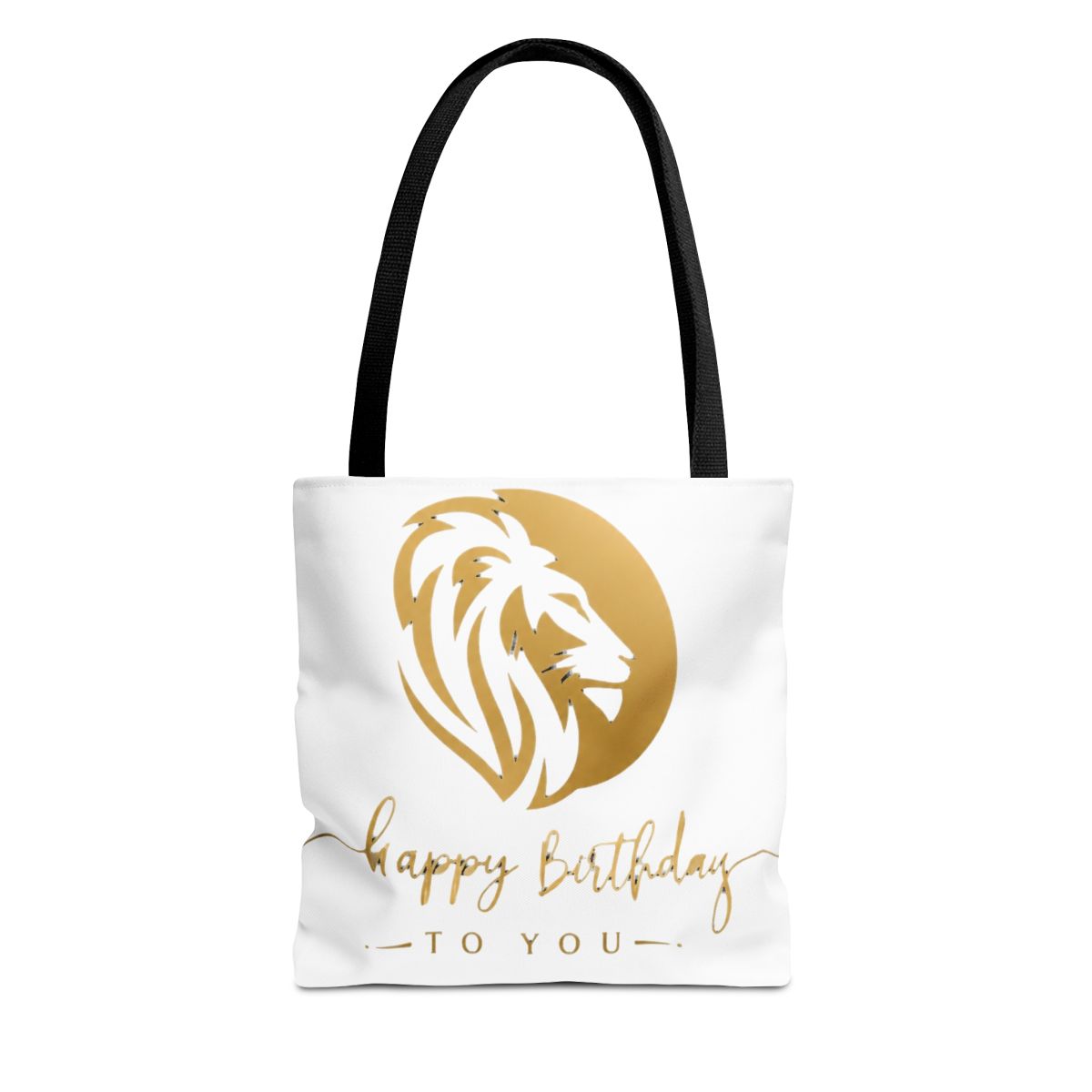 Gold Lion Leo Happy Birthday with Name Large Gift Bag | Leo Skepi - Official Creator merchandise