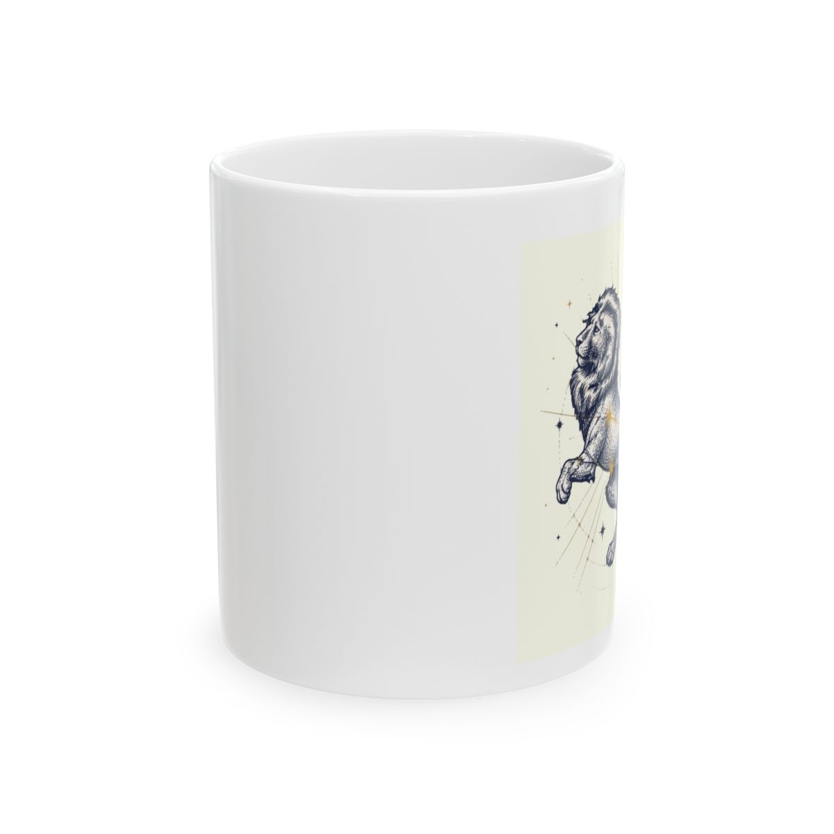 Leo Zodiac Navy Blue & Gold Birth Mug | Leo Skepi - Official mugs merchandise