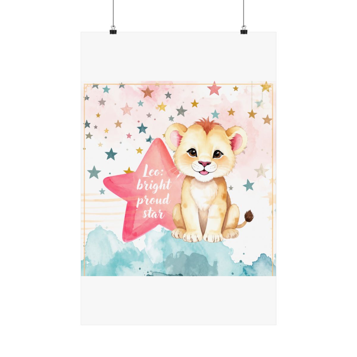 Cute Leo Zodiac Sign Wood box wall Art for Girl | Leo Skepi - Official posters merchandise