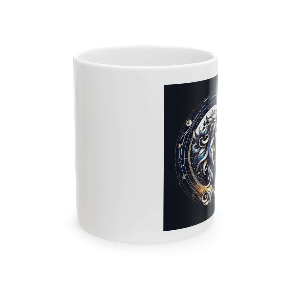 Elegant Watercolor Leo Zodiac Custom Mug | Leo Skepi - Official mugs merchandise