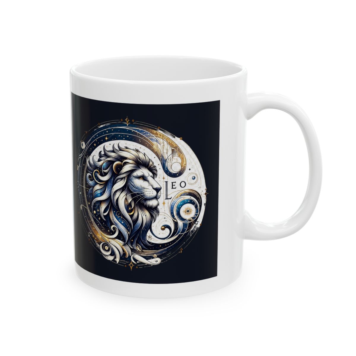 Elegant Watercolor Leo Zodiac Custom Mug | Leo Skepi